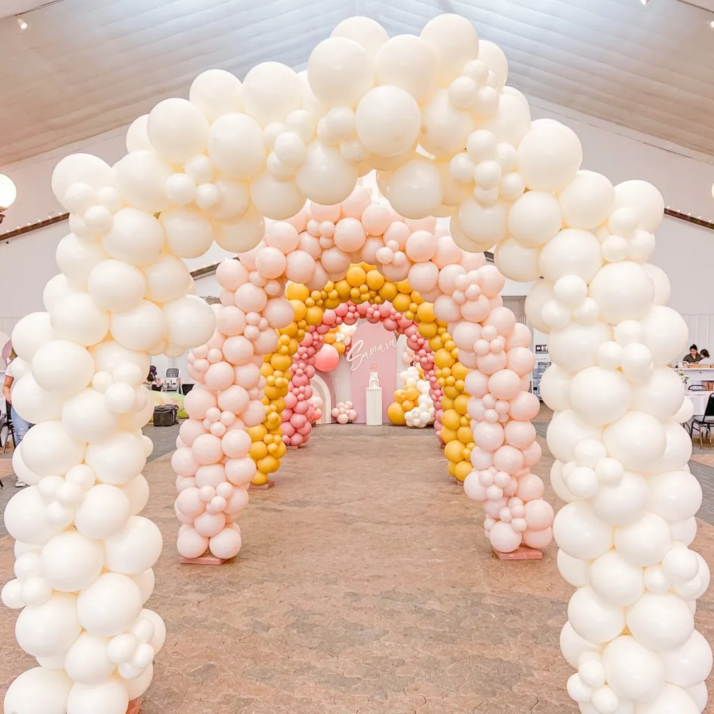 Transform any party or event with premium balloon decorations, garlands, and stunning flower walls.