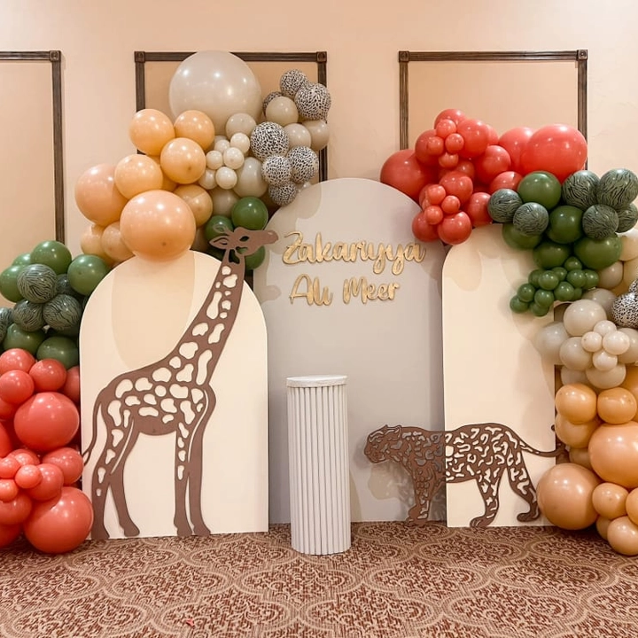Set of 3 Safari animal wooden cutouts